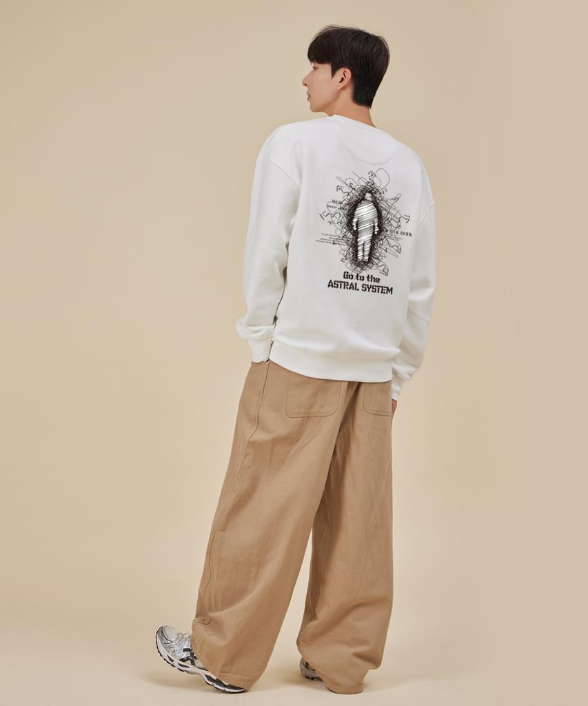 ASTRAL PROJECTION Astral System Loose Fit Sweatshirt_White