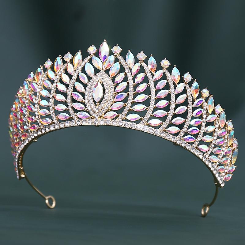 

Luxury Crystal Tiaras for Women Vintage Rhinestone Crystal Crown Hair Jewelry Wedding Crown Headdress for Party Birthday Prom