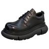 Men's Shoes 2026 Autumn and Winter New Thick Soled Derby Shoes  Sponge Cake Casual Men's Shoes Fashionable Leather Shoes