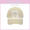 Letter Embroidered Cotton Baseball Cap With Curved Brim For Sunshade And Daily Use