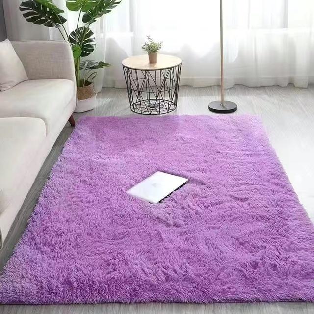 Water Absorption Carpet Rugs Rainbow Carpet Tie Dyeing Plush Soft Carpets For Living Room Anti -Slip Floor Mats Bedroom