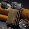 Leather Phone Case for iPhone 16 Pro Max 16E 17 Air 15 Plus 14 13 Mini 12 11 Xs Xr 7 8 Se2 Magnetic Detachable Card Stand Wallet