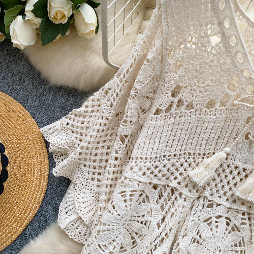 Dimanaf 2025 New Tees Summer Women Beach T-Shirt Basic Fashion Tops Lace Tees Casual Loose White