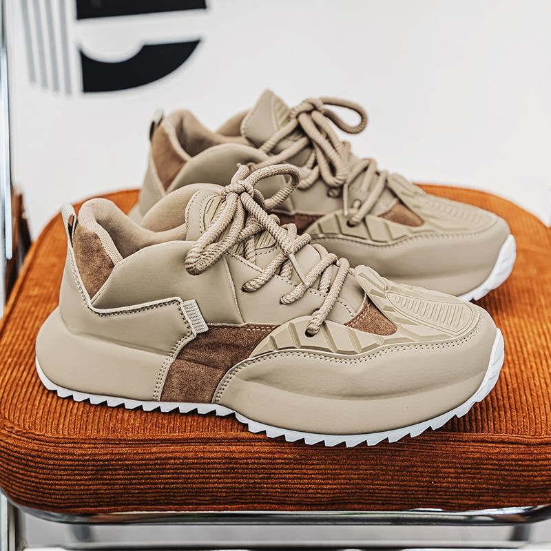 Male Sneakers Fashion Skateboard Shoes For Men Non-Slip Sports Athletic Man Autumn Running Outdoor Comfort Leather Cheap Leather