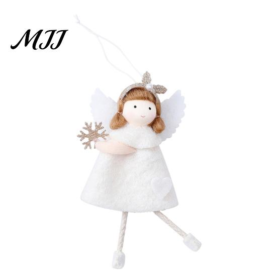 Soft Christmas Souvenir Plush Doll Ornament, Xmas Tree Decorative Angel Minimalist Home Holiday Decor Pendant for Tree, Winter Party Easy Hanging