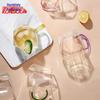 Qianxing Hexagonal Diamond Glass Tumbler Set with Colored Handles