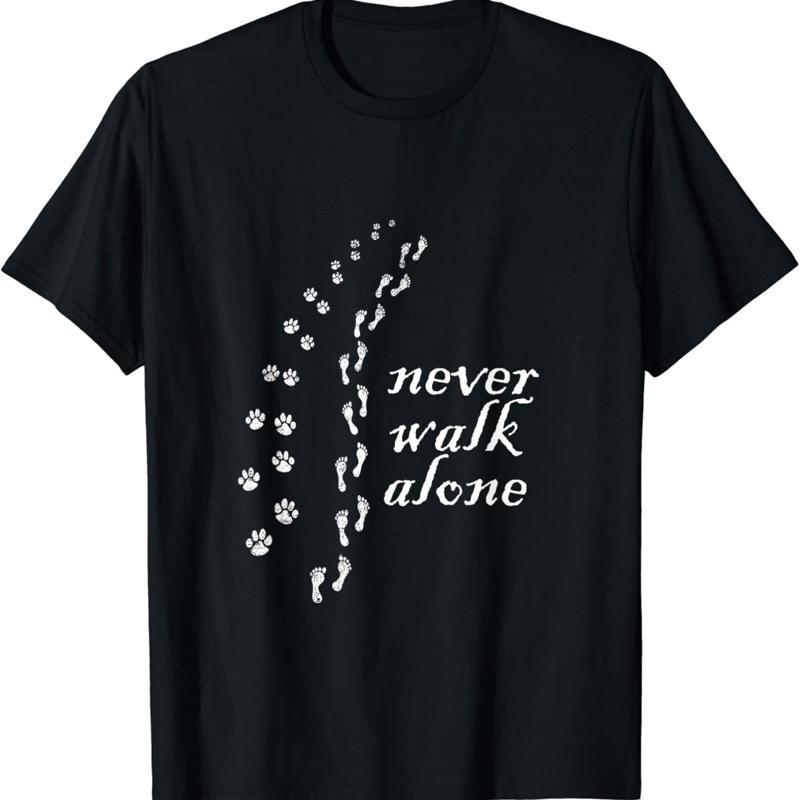 Never walk alone Dog Lovers T Shirt S разноцветный