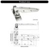 Practical Reversible Rise Hinges for Commercial Coolers Door with Spring Assisted Lift and Zinc Alloy Construction