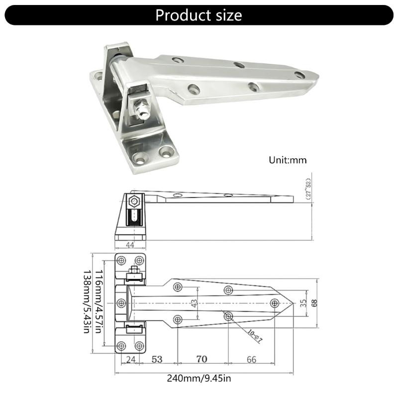 Practical Reversible Rise Hinges for Commercial Coolers Door with Spring Assisted Lift and Zinc Alloy Construction