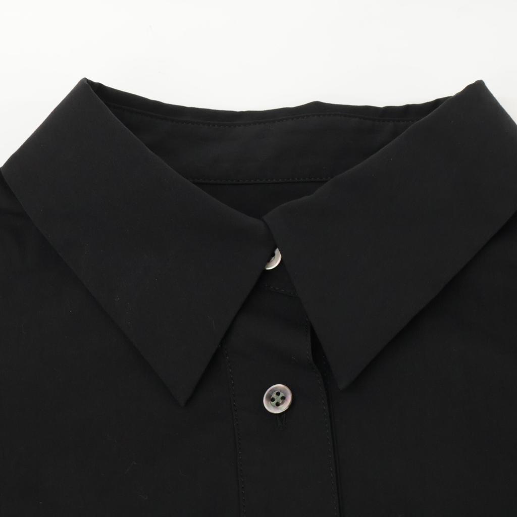 Adore 531-2140312 Black Cotton Nylon Gather Cape Shirt Dress Dress 38 blackUsed