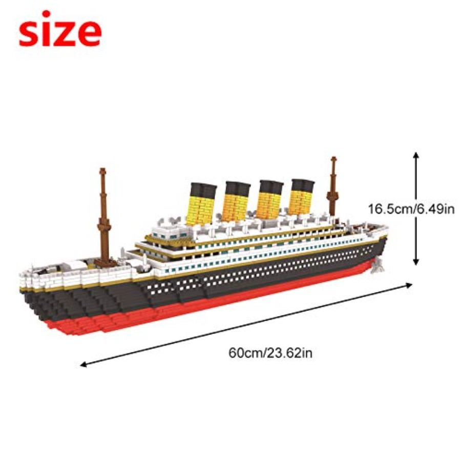 3800 Pieces World Famous Micro Building Blocks Bricks Set Mini Construction Toy Kit for and Adults KLJM03 Big Cruise Ship Ideal