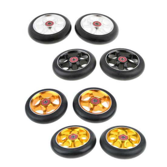 Professional Replacement Elastic 100mm Stunt Scooter Wheel with Bearing Bushings
