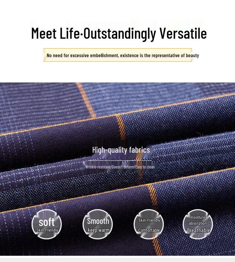 Pánská kostkovaná košile s dlouhým rukávem - Čistá bavlna, kartáčovaná, Podzimní/zimní kolekce