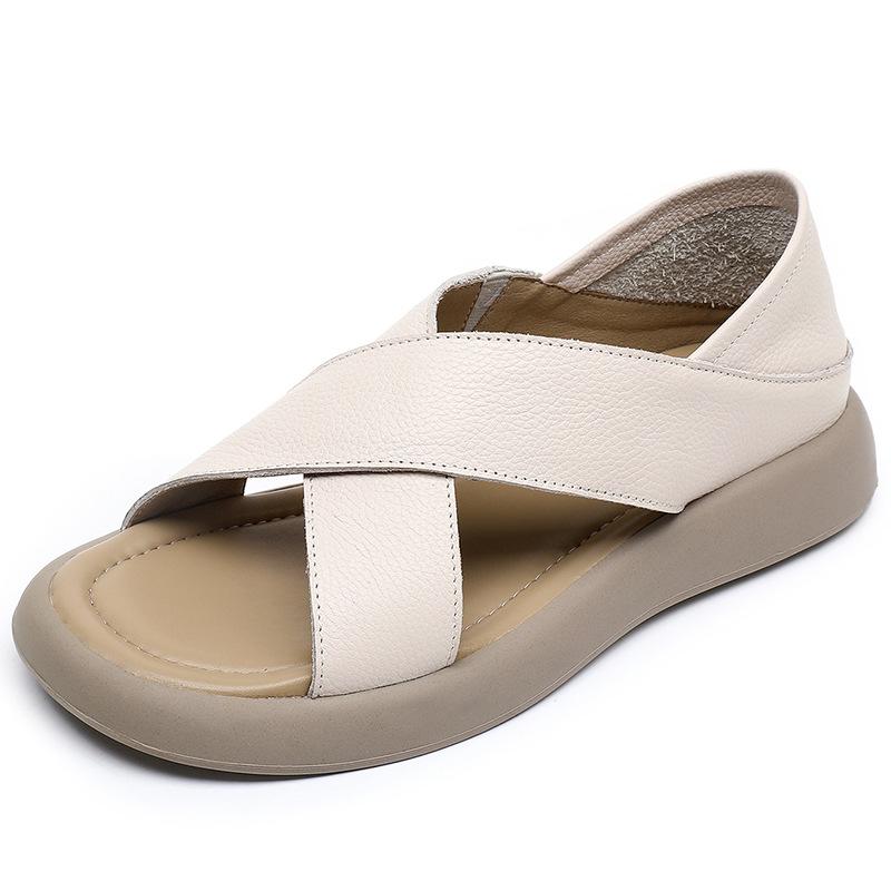 Fashion GKTINOO Women's Sandals Genuine Leather Platform Sandal 2025 Summer Thick Sole GLADIATOR Ladies Sandal Summer Shoes For Women