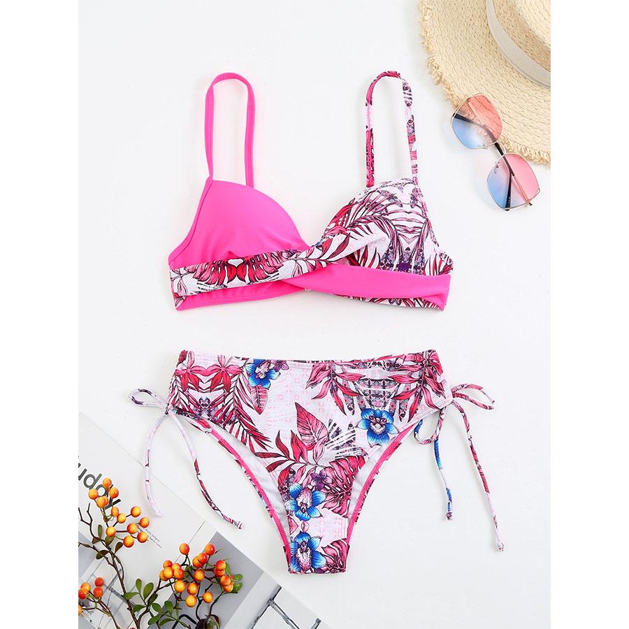 Sexy European and American Hard Cup Underwire Bikini Swimsuit for Women