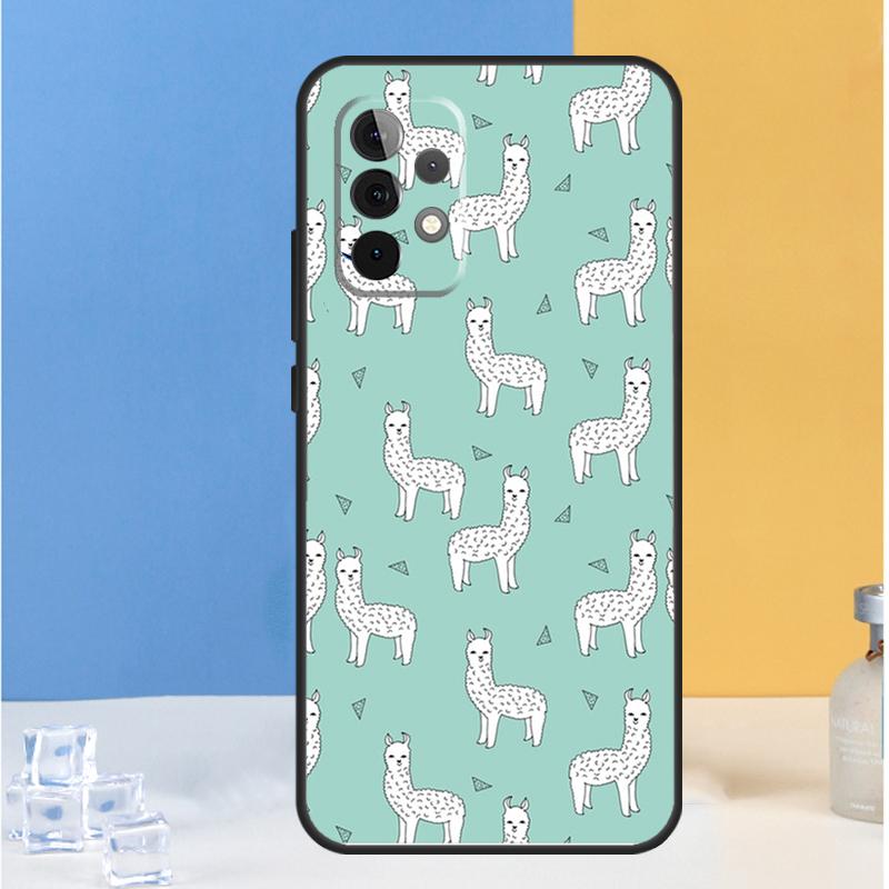 Cartoon Alpaca Llama For Samsung Galaxy A05 A06 A13 A33 A53 A36 A26 A16 A54 A34 A14 A32 A52 A55 A35 A15 A56 Case