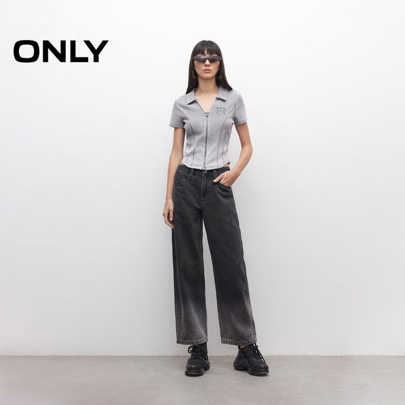 ONLY Women s Distressed V-Neck Short Slim Fit T-Shirt M