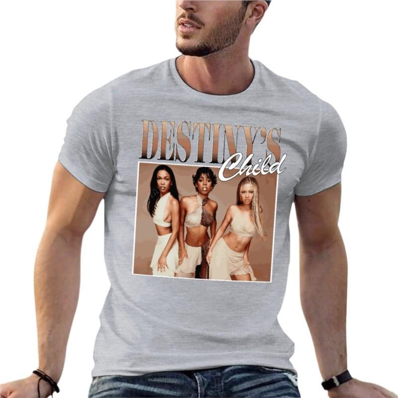 Destinys Child Vintage Oversize T Shirts Fashion Unisex Clothing Cotton Streetwear Plus Size Top Tee