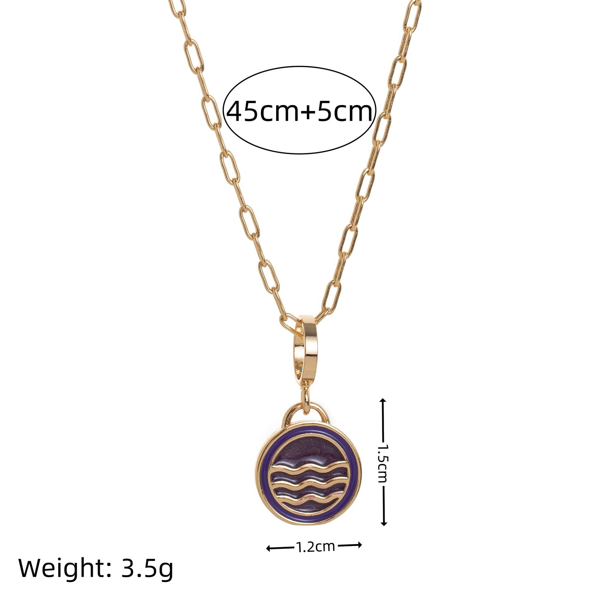 

Accessories Color Oil Drop Butterfly Flower Love Square Personality Fashion Niche Necklace