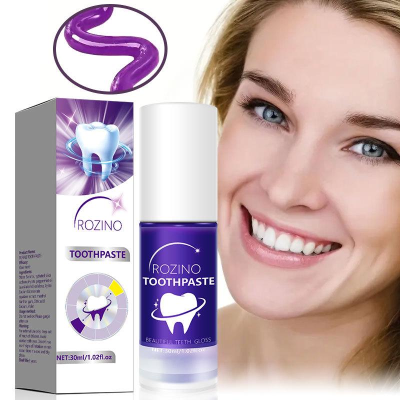 Purple V34 Toothpaste To Remove Oral Odor Purple Gel Teeth To Remove Yellow and Stains Toothpaste