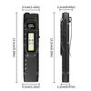 EDC Rechargeable LED Flashlight Type-C Charging Super Bright Tactical Flashlight COB Work Light Portable Multifunctional Flashlight Waterproof