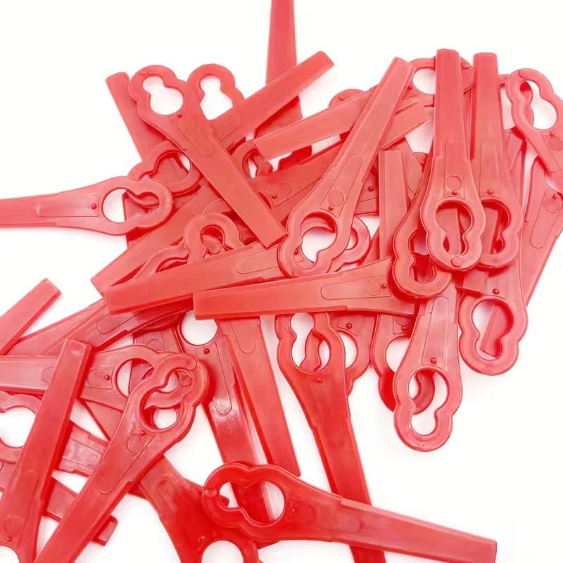 100pcs Plastic Cutter Blades For Electric Cordless Grass Trimmer Strimmer Tool Grass Trimmer Blades Replacement Garden Tool
