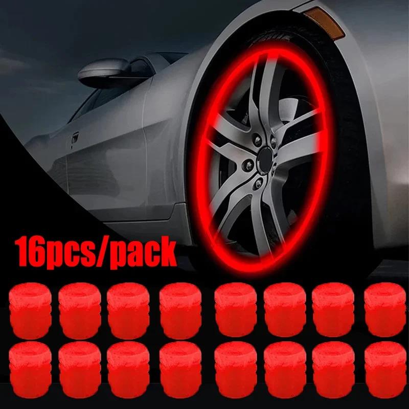 4/20PCS Luminous Car Tire Valve Cap Fluorescent Night Glowing Decor Motorcycle Bike Wheel Nozzle Dustproof Tyre Valve Stem Caps Stem Caps1