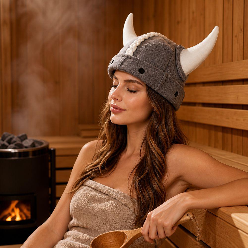 Unisex Sauna Hat Wool Felt Material Russian Banya Cap Gifts Steam Bath Headwear Festival Events
