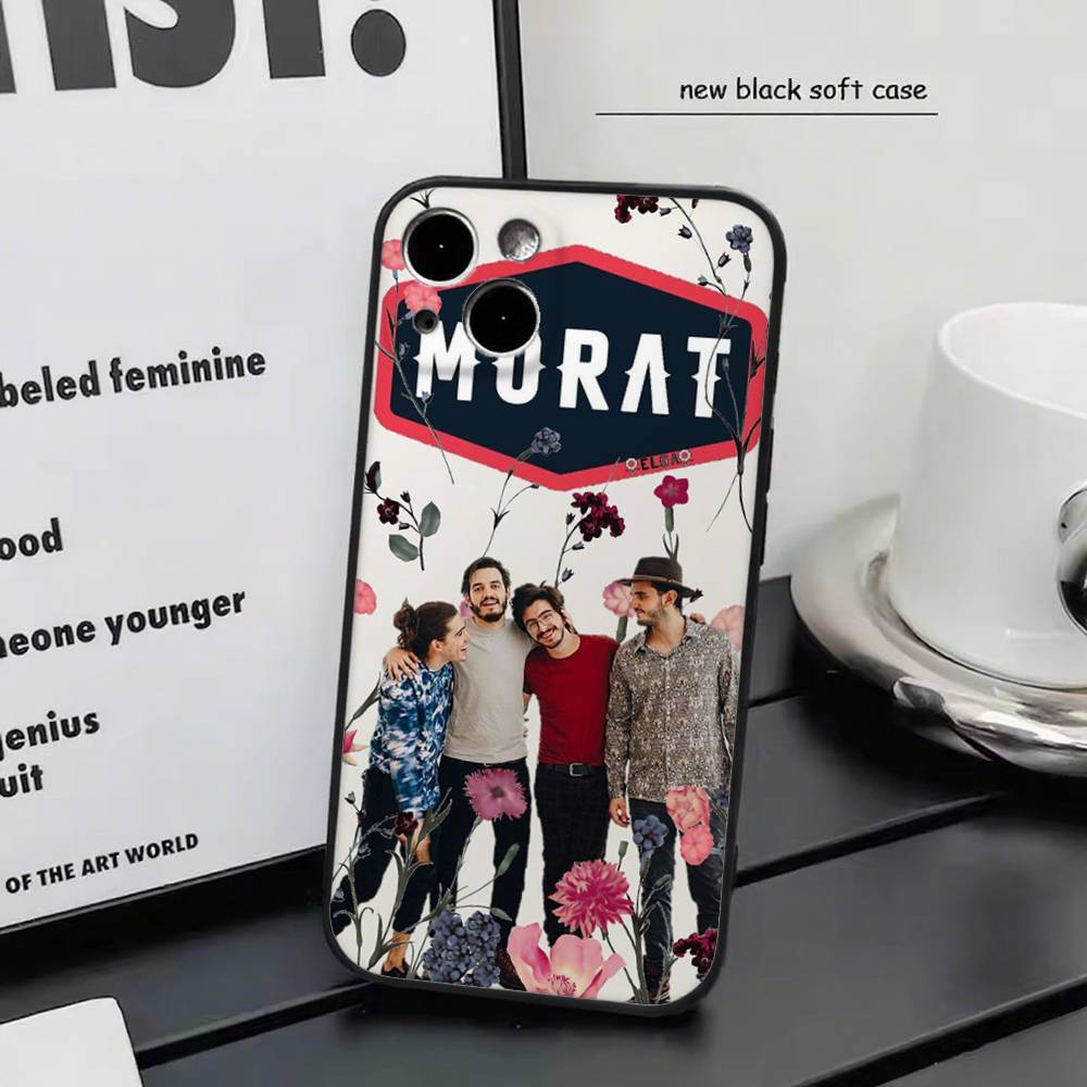 m-Morat For iPhone 17 Air 16 15 14 13 12 11 Pro Black Soft Cover Phone Case