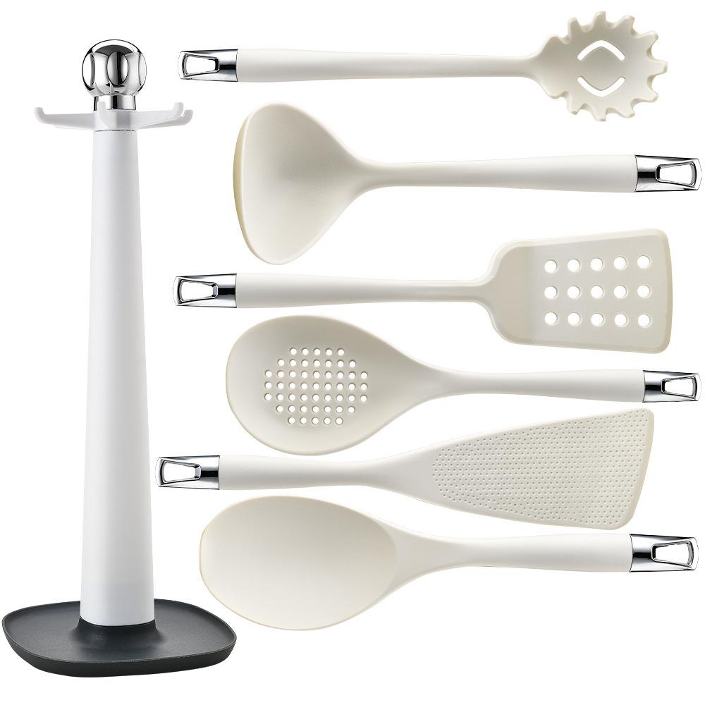 

Силиконовый набор кухонных принадлежностей из 7 предметов, кухонный органайзер, силиконовая кухонная лопатка, набор ложек, набор кухонных принадлежностей 7pcs/set