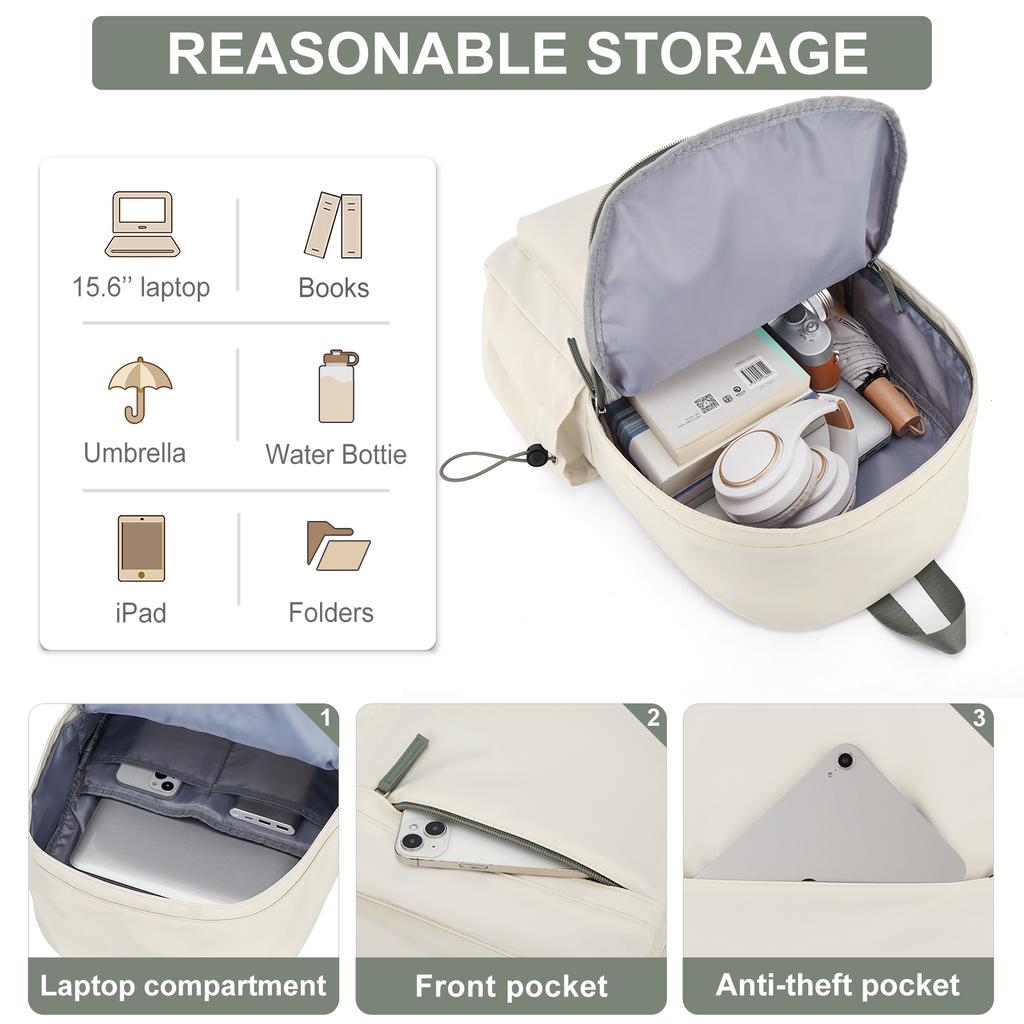 Laptop School Backpack Waterproof Bookbag Casual Lightweight Travel Daypack Backpacks for Men Women, College Backpack for Teens