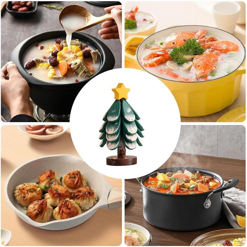 Wooden Tree Trivets for Hot Dishes, Natural Wooden Tree Coaster, Table Decor Coasters for Home and Restaurant, Protect Desktop for Kitchen Potholders