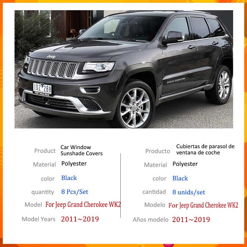 EPY1 Sun Shade For Jeep Grand Cherokee WK2 2011~2019 2015 2016 Car Full Coverage Sunshade Windshield Side Window Sunshade Accessories