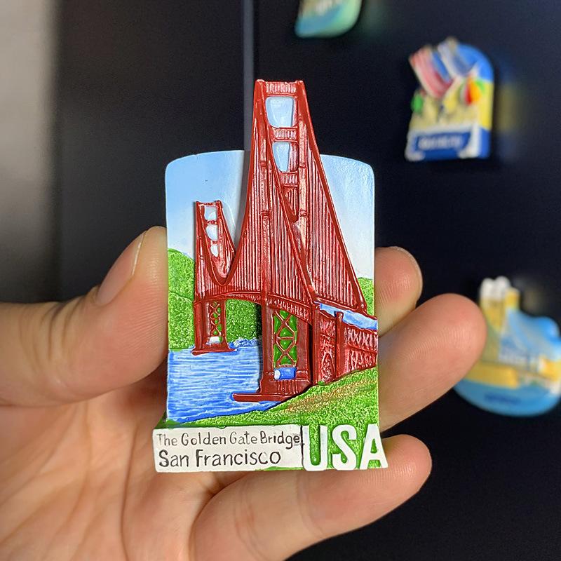 3D City Travel Souvenir Magnets: European and Global Regions