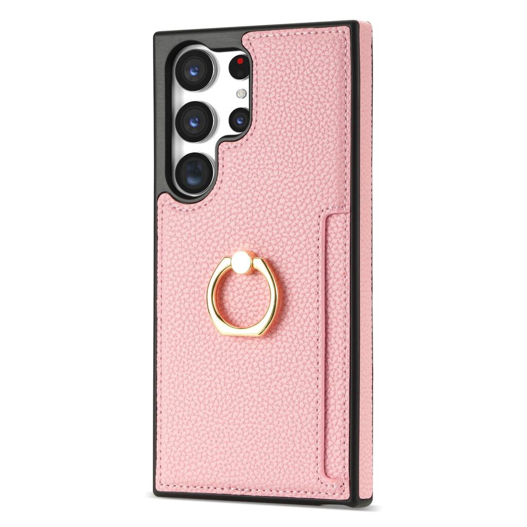 Samsung S24Ultra S23 S22 Etui na karty z pierścieniem na palec A54 Obudowa telefonu komórkowego zapobiegająca upadkom