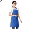Adjustable Cooking Apron Unisex Waterproof Dust-proof Waiter Hairdresser Apron Chef Dirt-resistant Solid Sleeveless Apron Pocket
