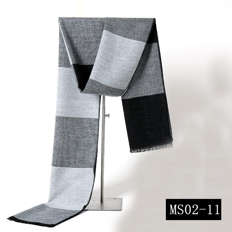 New Fashion Plaid Men Scarves Autumn Winter Pashmina Thick Warm Cashmere Scarf Men'S Business Long Wraps Classic Shawl