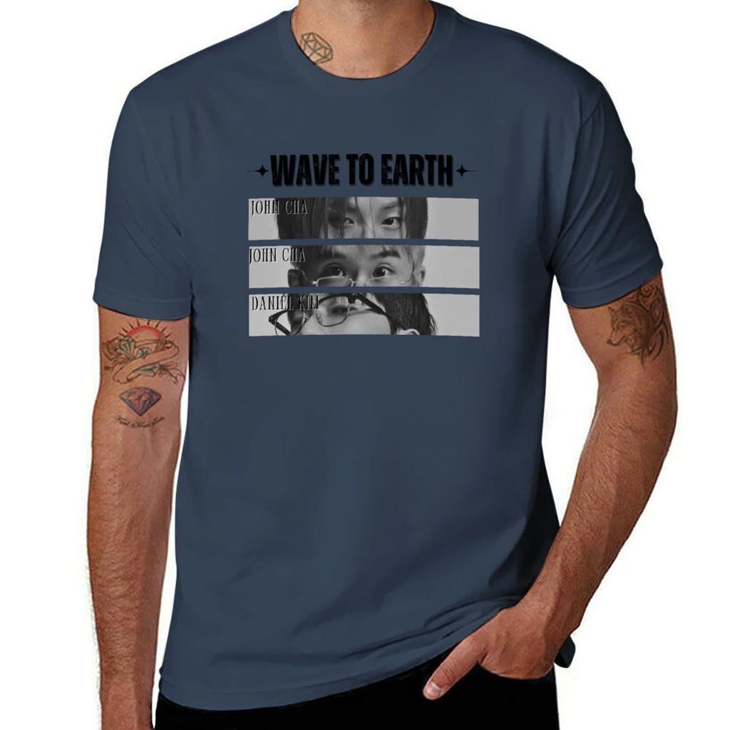 Wave To Earth Group Members Y2k Black And White Preppy Scrapbook Collage Design Tshirt Sun Block Outdoor Tshirt