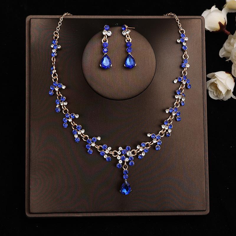 Korean Style Bridal Jewelry Set - Crown, Headband, Earrings, Necklace, & Hair Accessories for Wedding Dresses.