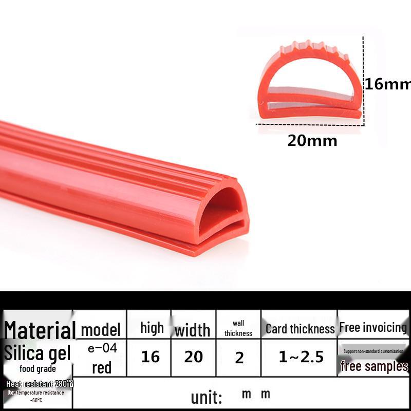 Silicone Sealing Strip: Acid & Alkali Resistant, High Temp Resistant, P & E-shaped for Oven, Steamer, Baking, Cold Storage.