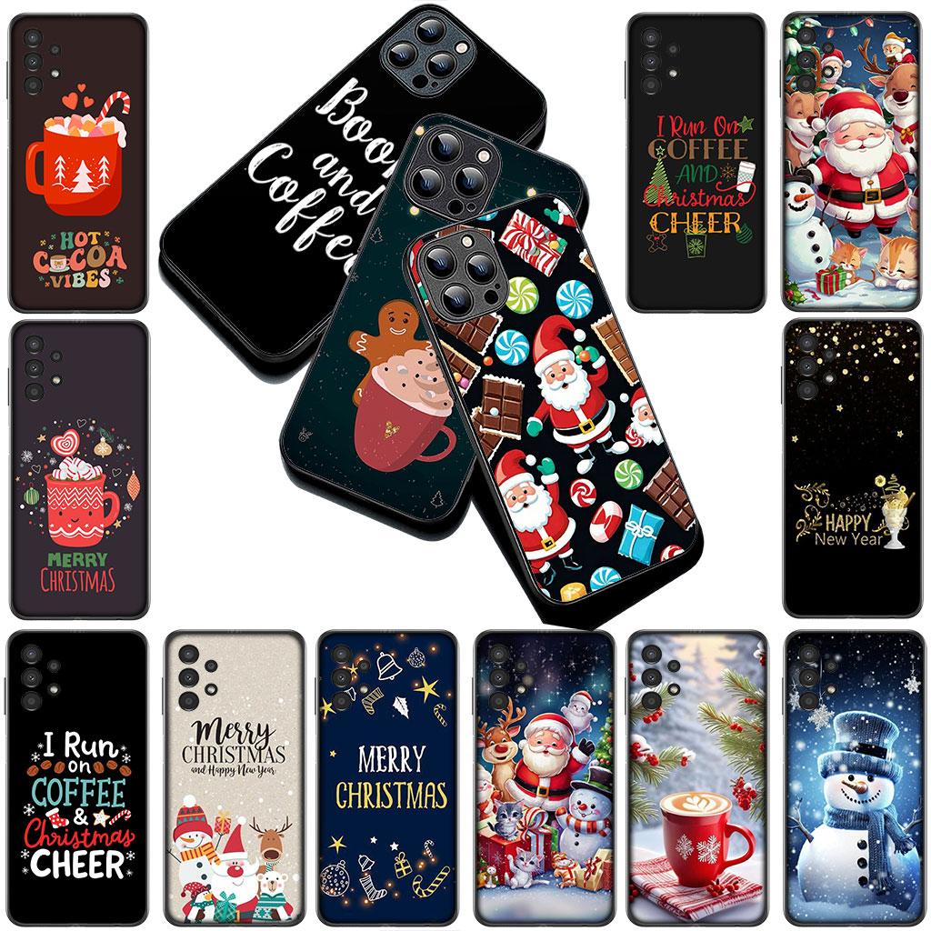 Phone Cover for Motorola Moto G55 G45 G75 G85 G13 Edge 50 30 Fusion 40 NEO Ultra Pro Case Deer Merry Christmas Tree Coffee
