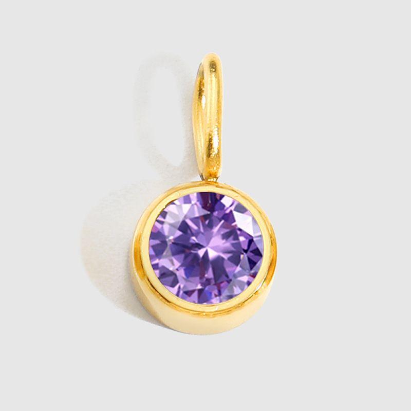 CARLIDANA Fine Jewelry Charms Hot Birthstone Necklace Fashion Simple Zircon Stainless Steel Necklace Christmas Birthday Gift