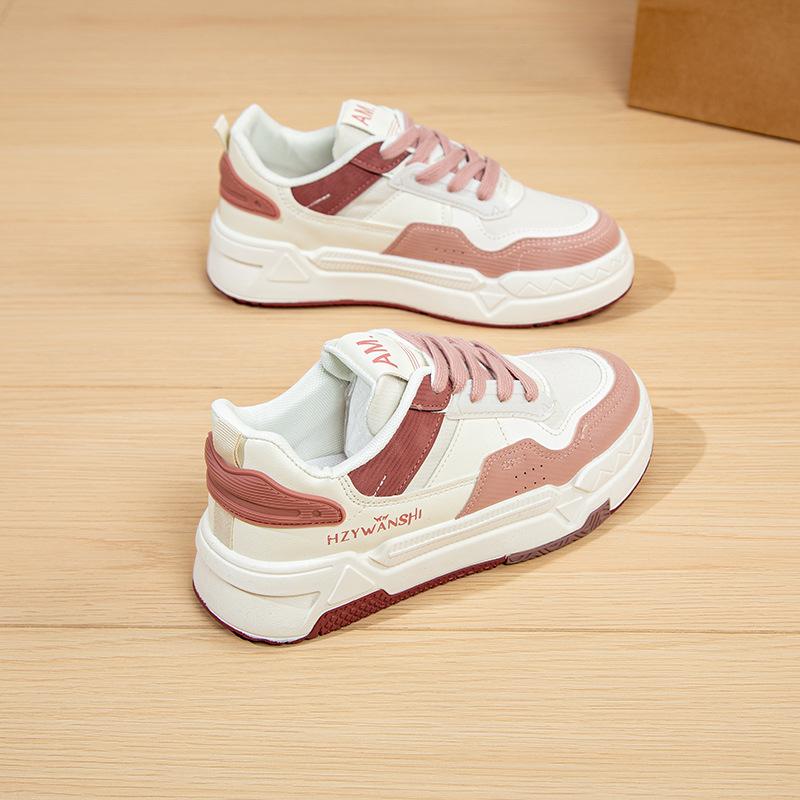 Fashion women's new versatile casual shoes round toe flat bottom anti slip simple comfortable wear-resistant thick soled women's shoes