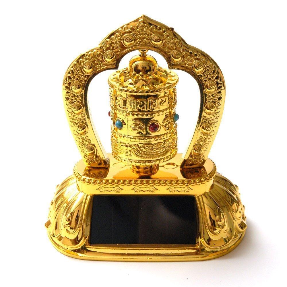 Solar Prayer Wheel, Solar Powered, Tibetan, Buddhist, Buddhist Sutra Transfer Device, Manicolo, Ritual Implement, Buddhist Altar Equipment
