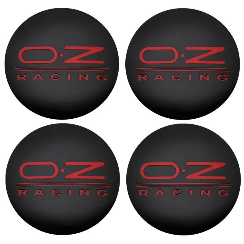 4pcs 56+60mm Car Styling OZ Racing O.Z Logo Car Wheel Hub Center Caps Sticker Rim Cover Decoration Badge Emblem Auto Accessories
