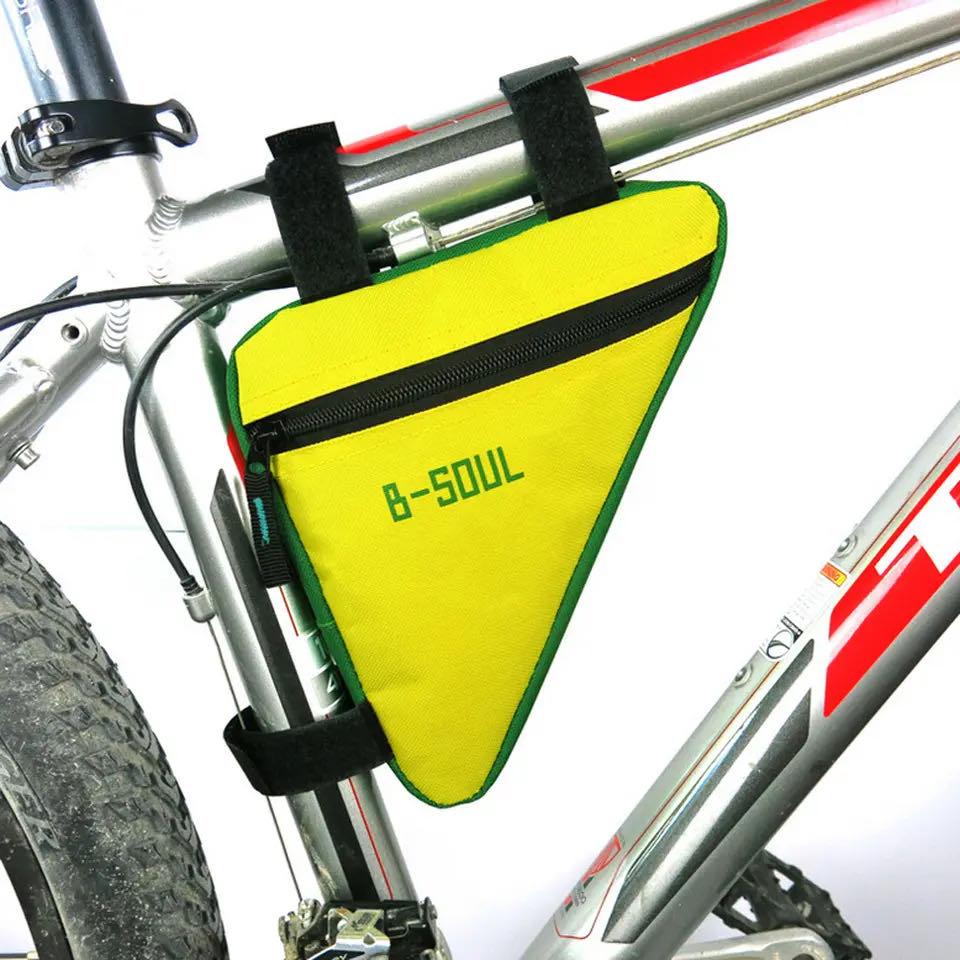 Bicycle Triangle Tool Kit Bag Front Tube Frame Saddle Storage Bag Waterproof Pouch Durable Bike Bag