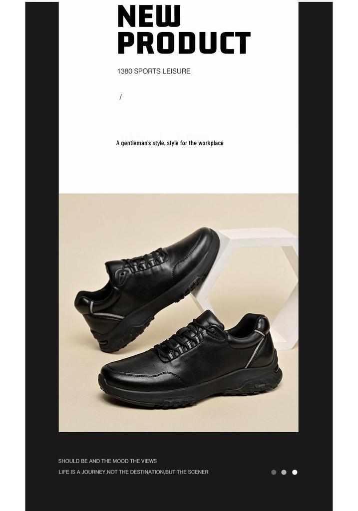 2025 Men's Live Broadcast Casual Soft Sole Dad Shoes - Winter Breathable Leather Sneakers