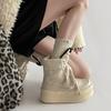 New High-top Women's Height-increasing Casual Sports Ankle Boots Thick-soled Versatile Shoes