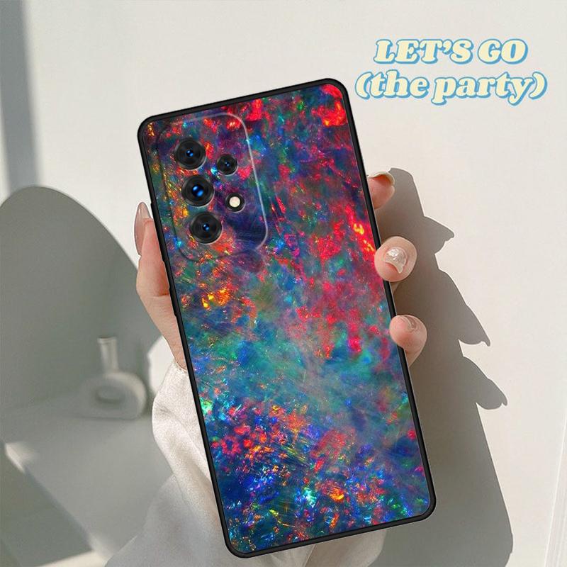 Custodia per telefono cangiante in pietra opale Per Samsung Galaxy A42 A31 A40 A51 A71 A32 A80 A91 A52 A72 A73 A20e A21S A50 A70 A11 A12 Copertina