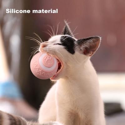 Interactive Cat Rolling Ball Toy Motion Activated Automatic Moving Smart Ball USB Rechargeable Pet Bouncing Ball for Small/Medium/Large Cats Dogs